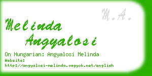 melinda angyalosi business card